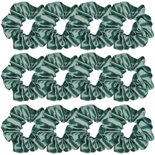 Vista 48 de Sufermoe 12 bandas elásticas para el cabello de seda satinada, color azul surtido de 4.5 pulgadas para mujeres y niñas