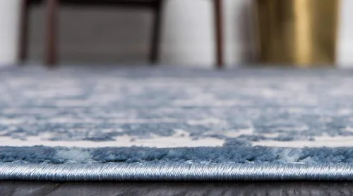 Vista 4 de Unique Loom Colección Aberdeen - Alfombra Derbyshire (2' 2" x 3' 1" Rectángulo, Azul Claro/Gris)