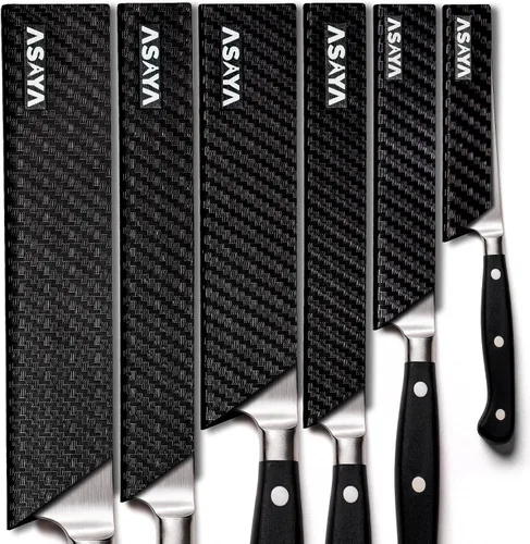 Vista 7 de Asaya Protectores profesionales para filos de cuchillo, dos fundas universales para cuchillos Streak, 6 x 1 pulgada, extra resistente, plástico ABS