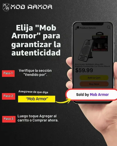 Vista 7 de Mob Armor MobNetic Maxx MS MagSafe - Soporte de teléfono para automóvil, color negro Compatible con MagSafe personalizado, soporte personalizado