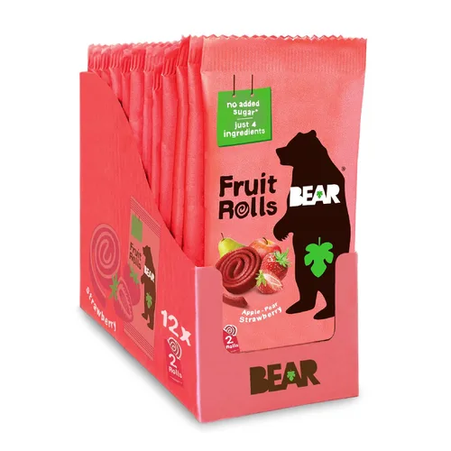 Vista 18 de BEAR Rollos de fruta real, paquete variado, 16 unidades (2 rollos por paquete)