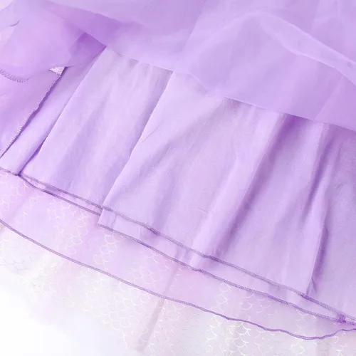 Vista 9 de JerrisApparel Vestido de sirena de princesa para niñas, disfraz de tutú de Halloween, fiesta de cumpleaños, juego de rol