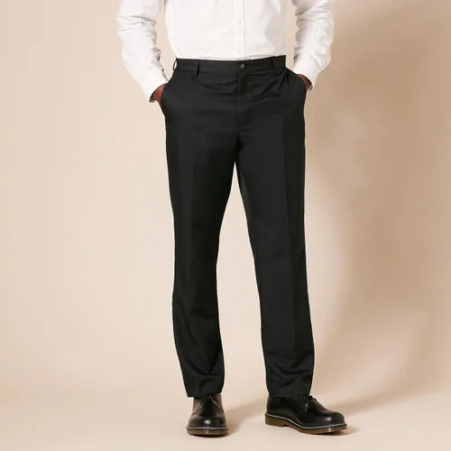 Vista 5 de Tienda Essentials - Pantalón de vestir de corte ajustado y diseño frontal plano para hombre