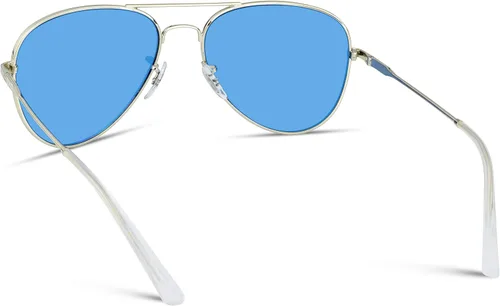 Vista 5 de WearMe Pro Gafas de sol clásicas estilo aviador con marco de metal