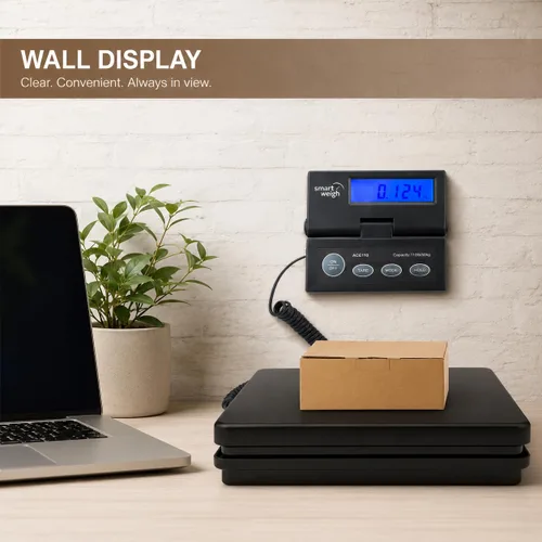 Vista 3 de Smart Weigh - Balanza digital de envío y pesaje postal, 110 lb x 0,1 oz, balanza de Oficina de Correo Postal, UPS, USPS