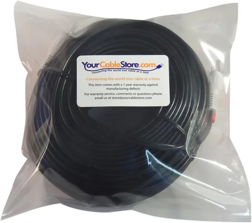 Vista 2 de Your Cable Store Cable de audio RCA de 100 pies de 2 machos a 2 machos