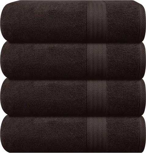 Vista 107 de GLAMBURG Juego de 2 Sábanas de Baño Extra Grandes de Algodón Premium de 700 GSM - 100% Algodón Peinado - 2 Sábanas de Baño 35x70 pulgadas - Calidad