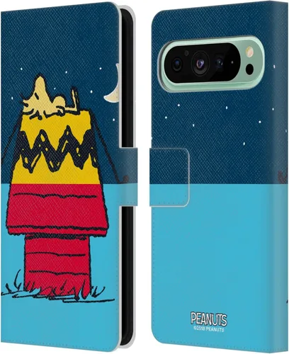 Vista 75 de Head Case Designs Officially Licensed Peanuts Charlie & Woodstock Nap Halfs and Laughs Leather Wallet Case Compatible with Google Pixel 8