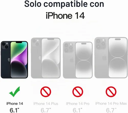 Vista 2 de JETech Funda magnética mate para iPhone 14, color negro Compatible con MagSafe, parte trasera mate translúcida, protección delgada a prueba