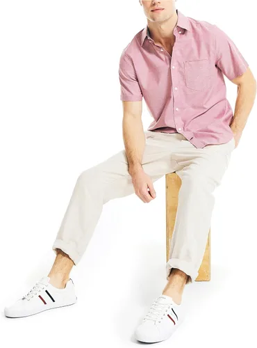 Vista 2 de Nautica Camisa Oxford de manga corta para hombre