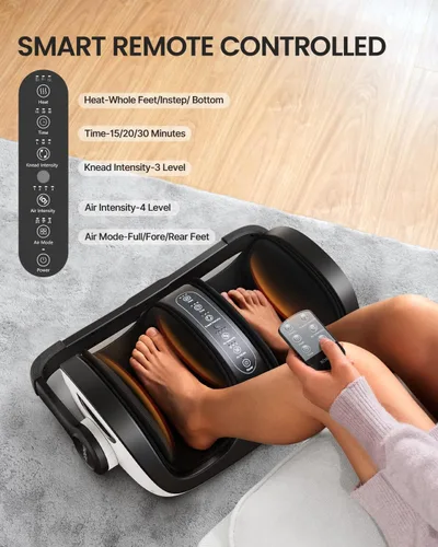 Vista 4 de RENPHO masajeador Shiatsu de pies con calor, masajeador de pies y pantorrillas, regalos de cumpleaños y Navidad para mujeres, hombres y personas
