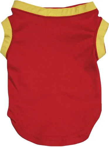 Vista 4 de Petitebella Plain Spain - Camisa para perro (rojo/bandera, talla XS)