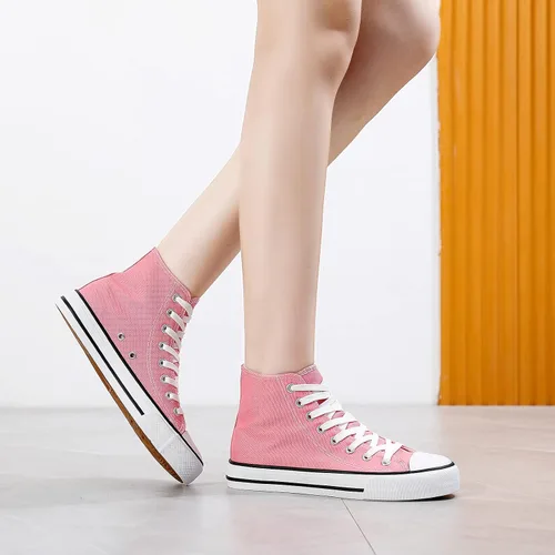 Vista 6 de Zapatos deportivos de lona para mujer clásicos modernos con cordones