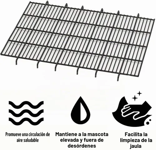 Vista 3 de MidWest Homes for Pets Rejilla de Suelo para Jaula de Perro; Rejilla de Piso Elevada; Se Adapta a los Modelos 1324TD, 1524, 1524DD, 424, 424DD