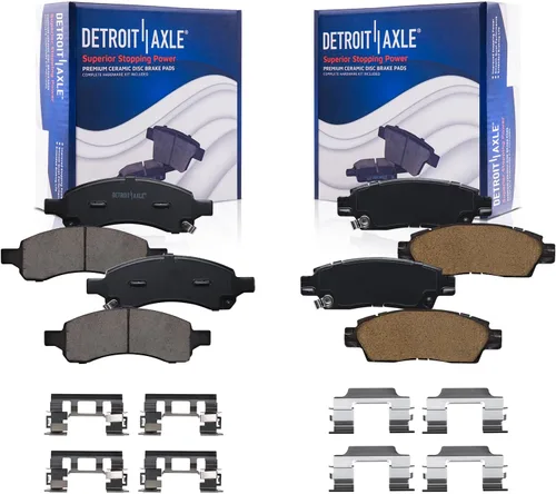 Vista 88 de Detroit Axle - Pastillas de Freno Delantero para Nissan Altima Maxima Sentra 350Z Cube Juke Versa INFINITI G35 I30 I35 Suzuki SX4 Crossover