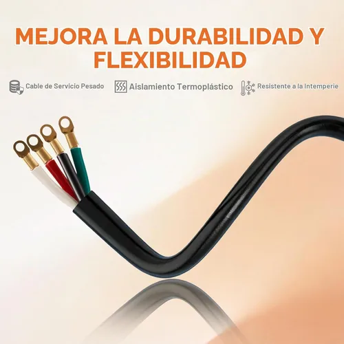 Vista 6 de Cable de alimentación de rango NEMA 14-50 resistente, STW 6AWG/4C