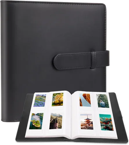 Vista 10 de Álbum de fotos de 320 bolsillos para fotos Polaroid de 2 x 3 pulgadas y Fujifilm Instax Mini, funda de piel sintética con caja de regalo premium