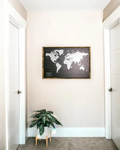 Vista 7 de Mapa del mundo de Push Pin - Mapa de viaje personalizado - Impresión de mapas moderna personalizada #WPM01