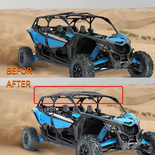 Vista 5 de X3 Cubierta Superior de Techo Duro Combinada de 4 Piezas Compatible con Can Am Maverick X3 Max X DS RS MR Turbo RR 4 Puertas 2017-2024 Accesorios