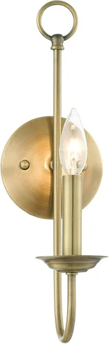 Vista 3 de Livex Lighting 42681-01 - Aplique de pared de latón antiguo (1 luz)