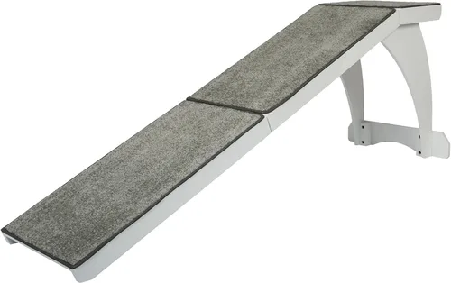 Vista 6 de PetSafe CozyUp Rampa para Cama - Apoya la Espalda y Articulaciones de las Mascotas - Superficie de Alfombra de Alta Tracción - Madera Grado Mueble