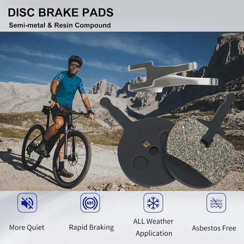 Vista 7 de AHL Pastillas de freno de disco semimetálicas para bicicleta AVID BB5 BB-5 MTB Bike