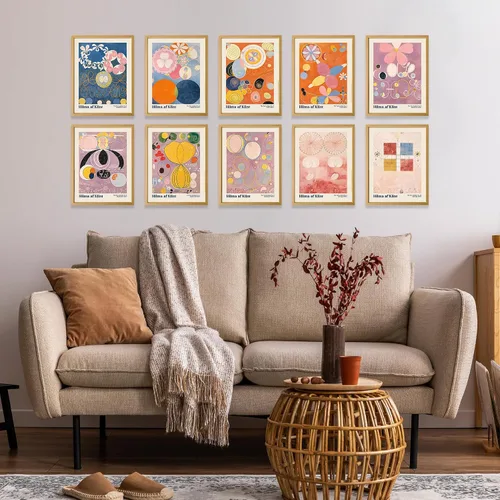 Vista 3 de Hilma Af Klint - Arte abstracto – 10 impresiones artísticas estéticas de pared y famosas impresiones artísticas de pared, pinturas famosas