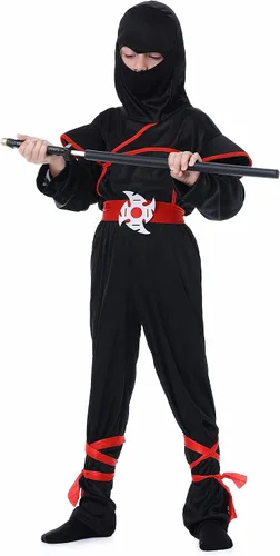 Vista 7 de Disfraz de ninja para niños, disfraz de Halloween, fiesta de Halloween, disfraz de cosplay