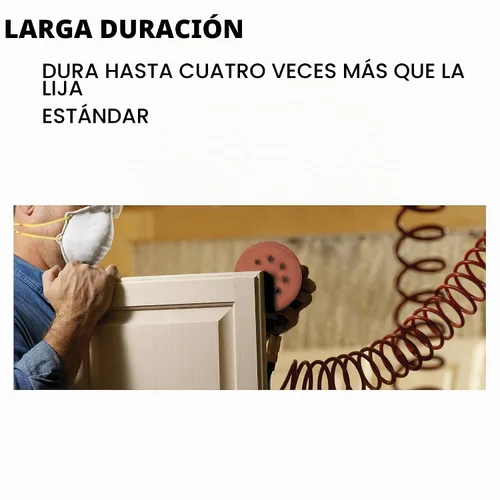 Vista 4 de BOSCH SR5R000 - Discos de lijado de gancho y bucle de 6 piezas de 5 pulgadas y 8 agujeros