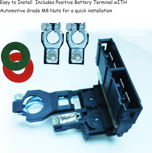 Vista 5 de 24380-79915 2438079915 Fusible de Batería Fuselink Fusible 24340-7F000, tuercas de terminal positivo de batería, compatible con Nissan 350Z