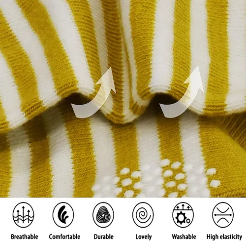 Vista 6 de GRPSKCOS Calcetines antideslizantes para niños pequeños, 12 pares de calcetines antideslizantes para niños y niñas de 1 a 7 años