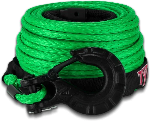 Vista 13 de TYT Kit de Cuerda Sintética para Cabrestante - 1/2" x 92' con 32000 lbs de Resistencia, Funda Protectora, Gancho de Servicio Pesado y Correa