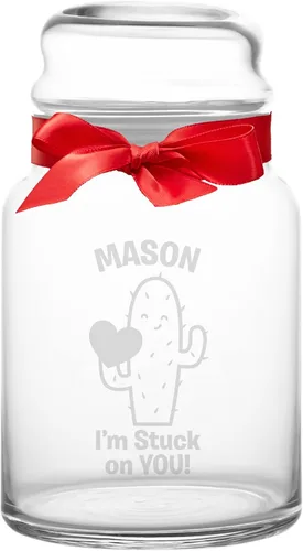 Vista 6 de Let's Make Memories Tarro de caramelo de cristal dulce personalizado - Amor - Para ella - Para él - Abeja