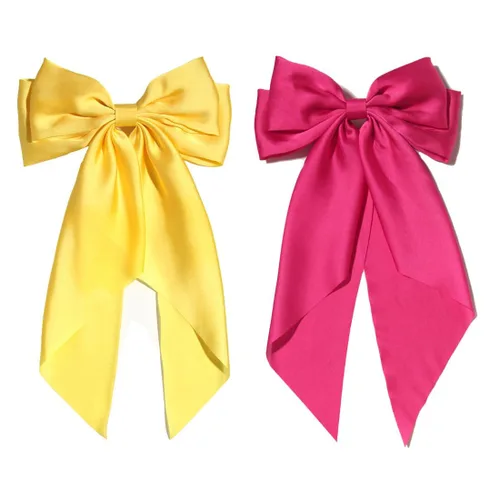 Vista 12 de SUSULU Pinzas para el cabello con lazo de cinta negra con cola larga, horquillas para fiestas y accesorios para mujeres y niñas, 2