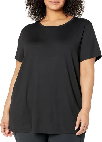 Vista 57 de Amazon Essentials Camiseta de manga corta con cuello redondo para mujer, de secado rápido, para entrenamiento, gimnasio, paquete múltiple