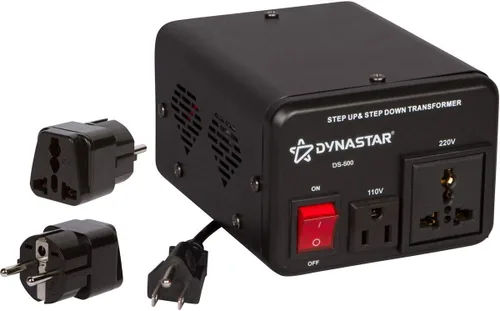 Vista 12 de Dynastar conversor y transformador de voltaje hacia arriba y hacia abajo 110-220 a 220-240 voltios; resistente, bobina extra durable