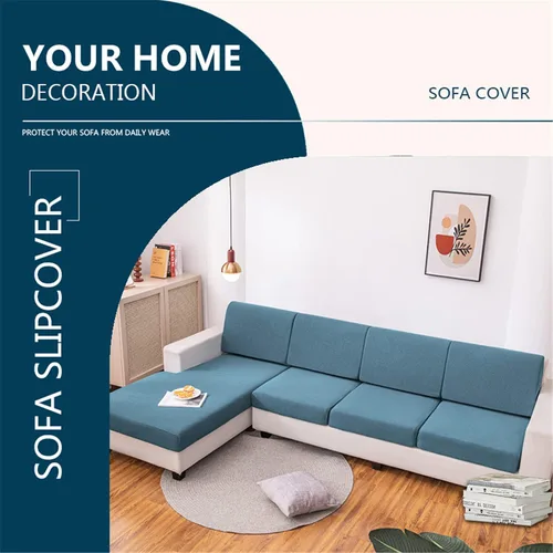 Vista 5 de Fundas de cojín para asiento de sofá, fundas de cojín impermeables para sofá, fundas de cojín elásticas para cojines individuales para respaldo