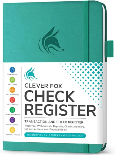 Vista 22 de Clever Fox Libro de registro de cheques – Registro de transacciones de lujo, libro de contabilidad contable, registro de cheques y libro de registro