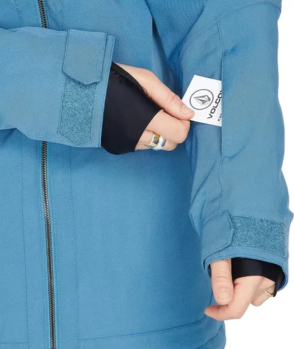 Vista 8 de Volcom Shelter 3D - Chaqueta con capucha para mujer, con aislamiento elástico, para snowboard, esquí, invierno