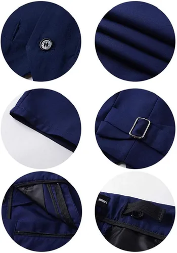 Vista 4 de Fersumm Traje ajustado para niños, trajes formales para niños, conjunto de chaleco y camisa