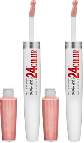 Vista 41 de Maybelline Super Stay 24, lápiz labial líquido de maquillaje de 2 pasos, color altamente pigmentado de larga duración con bálsamo hidratante, Merlot