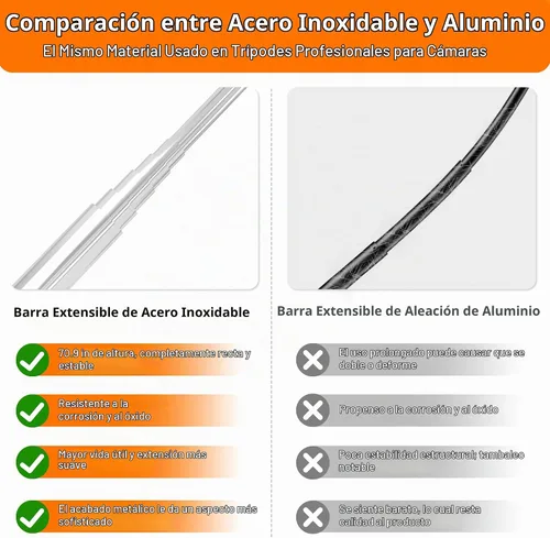 Vista 5 de Trípode de teléfono de 71 pulgadas y palo selfie con control remoto, soporte extensible para teléfono celular para iPhone y Android, 5.9 pies