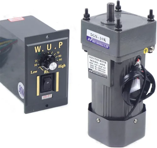 Vista 22 de Motor de engranajes eléctrico 110V 250W 10K Monofásico de alto par motor reductor de engranajes de CA 0-135 RPM Controlador de velocidad variable