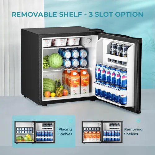 Vista 9 de EUHOMY Mini refrigerador de 1.7 pies cúbicos, refrigerador compacto