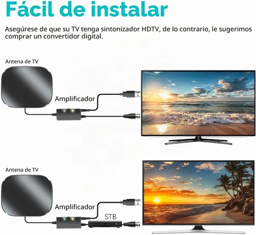 Vista 7 de Antena de TV para canales locales, antena digital para Smart TV