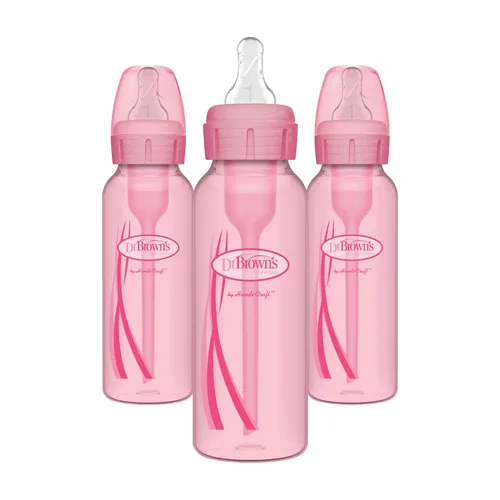 Vista 19 de Dr. Brown's Natural Flow Anti-Colic Options+ Biberones estrechos de 8 oz/8.5 fl oz, con boquilla de flujo lento de nivel 1, paquete de 6, juego