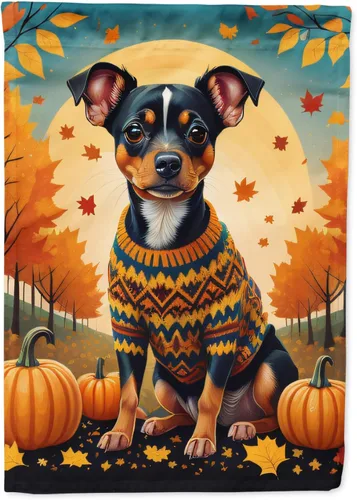 Vista 53 de Caroline's Treasures DAC1001GF Affenpinscher - Bandera decorativa para jardín de otoño, decoración para patio exterior, patio, parterres