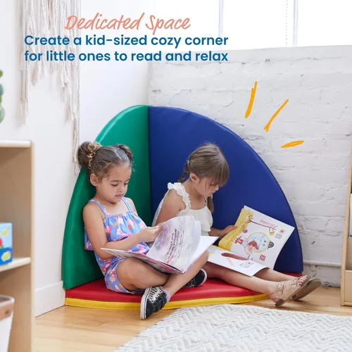 Vista 3 de ECR4Kids SoftZone - Tapete modular de juego de actividades, rincón de lectura, surtido, 4 piezas