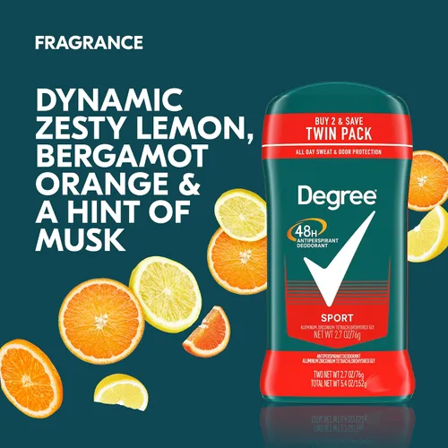 Vista 3 de Degree Men Antitranspirante Desodorante Original para Hombres, Paquete de 12, Protección contra el Sudor y Olor por 48 Horas, Sport 2.7 oz
