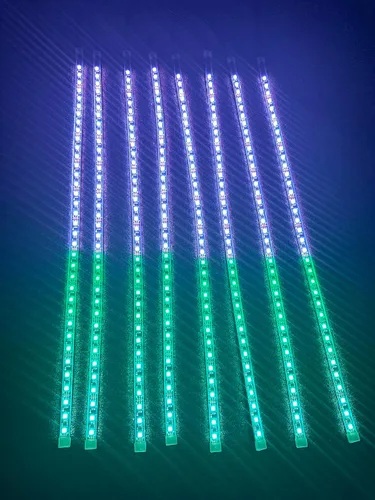 Vista 3 de Sando Tech - 8 tiras de luz de 5 pies y 60 pulgadas de color de ensueño RGB IP68 para Polaris Slingshot Hood Grill tiras de luz bajo 8 enchufes